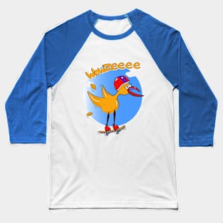 Bird skating Baseball T-Shirt